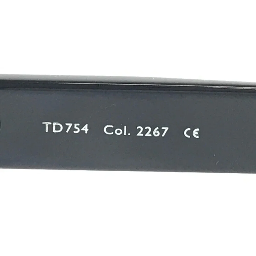 Tom Davies Eyeglasses Frames TD754 Col. 2267 Shiny Ruthenium Black 57-18-145